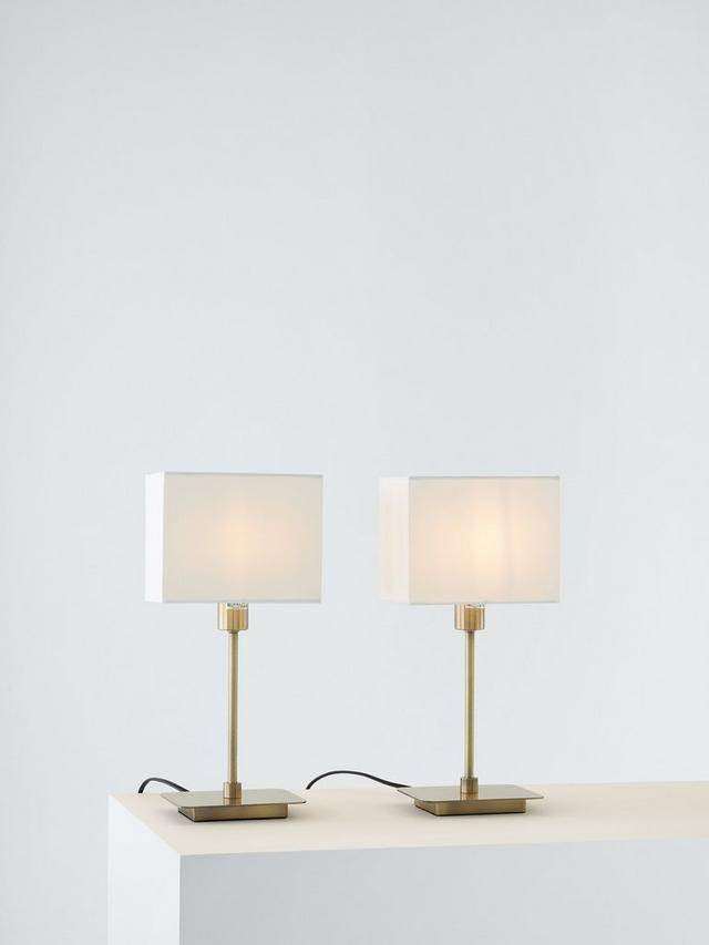 New in box Satin Finish John Lewis Ruby Table Lamps Set of 2