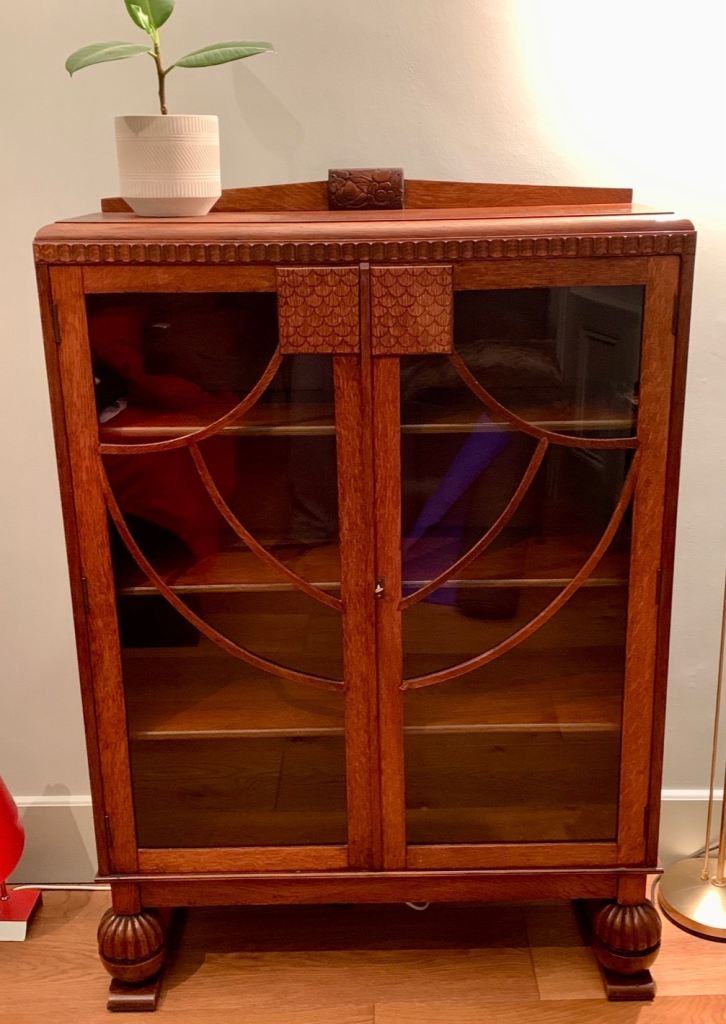 image for Antique Art Deco curio cabinet