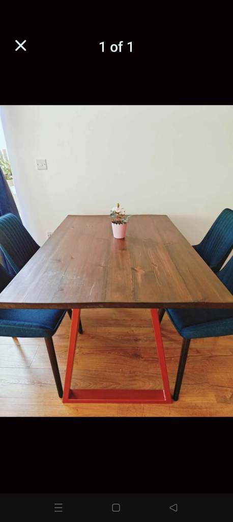 Dark Oak Wood Dining table (130x90 cm) - 4 seater