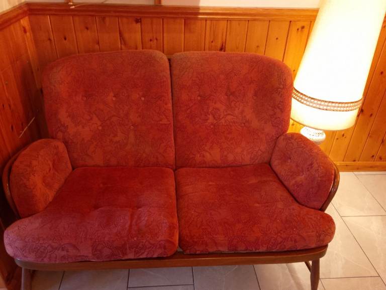 Cosy RUSSET ERCOL Two-Seater Sofa – Fair Condition