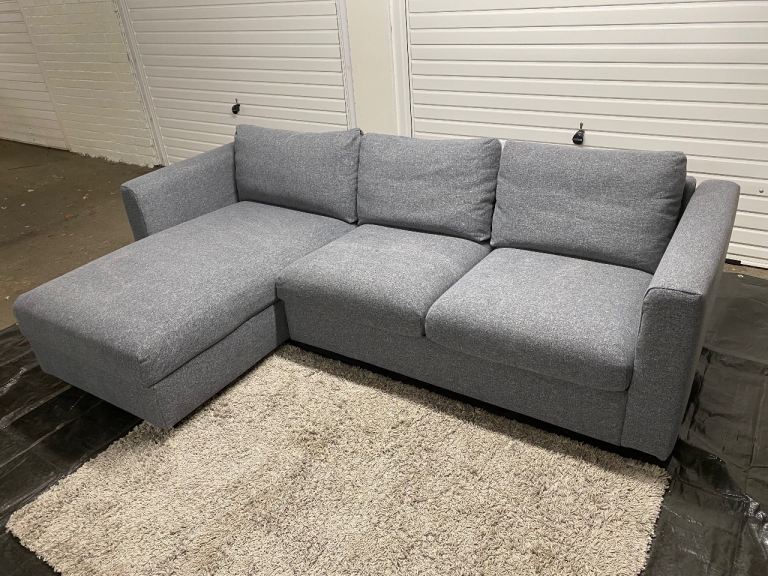 IKEA VIMLE GREY CORNER SOFA WITH STORAGE CHAISE – DELIVERY AVAILABLE