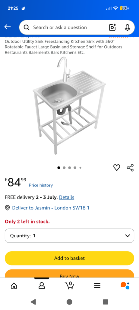 Freestanding Sink