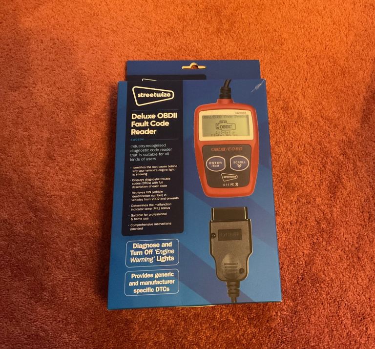 Streetwise car code reader shows fault code’s with manual unwanted gift can deliver 