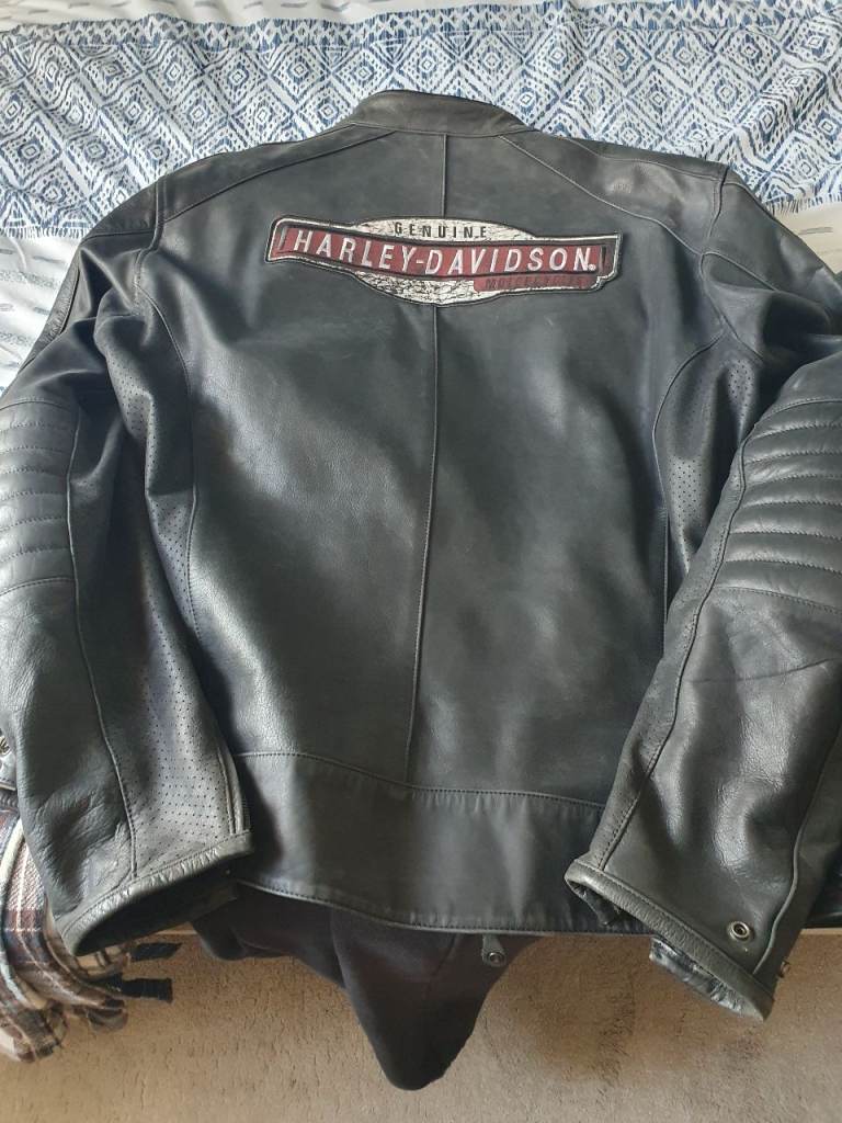 Leather summer vented jacket