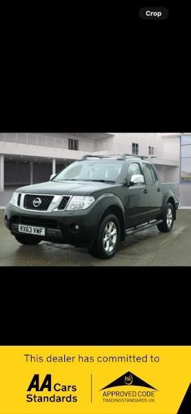  No VAT  63 Reg Nissan Navara 2.5dci Tekna 4X4 double cab, black, grey leather