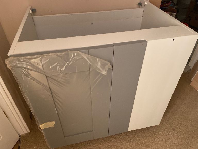 Homebase Country Living Kitchen Base Unit - Pewter grey 