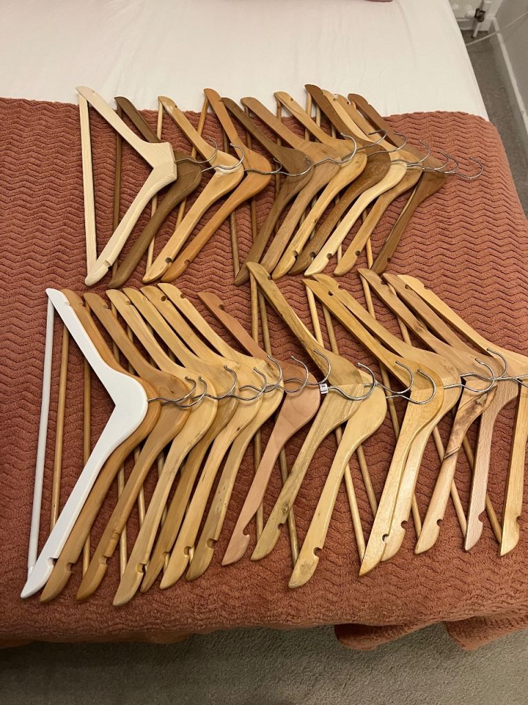 26 x Wooden Coat Clothes Hangers