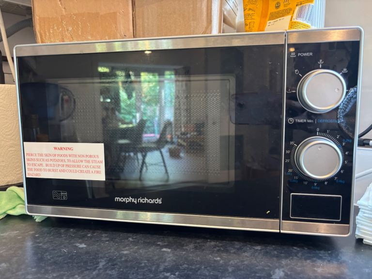 Morphy Richards Microwave Oven – Black and Silver, As Good As New