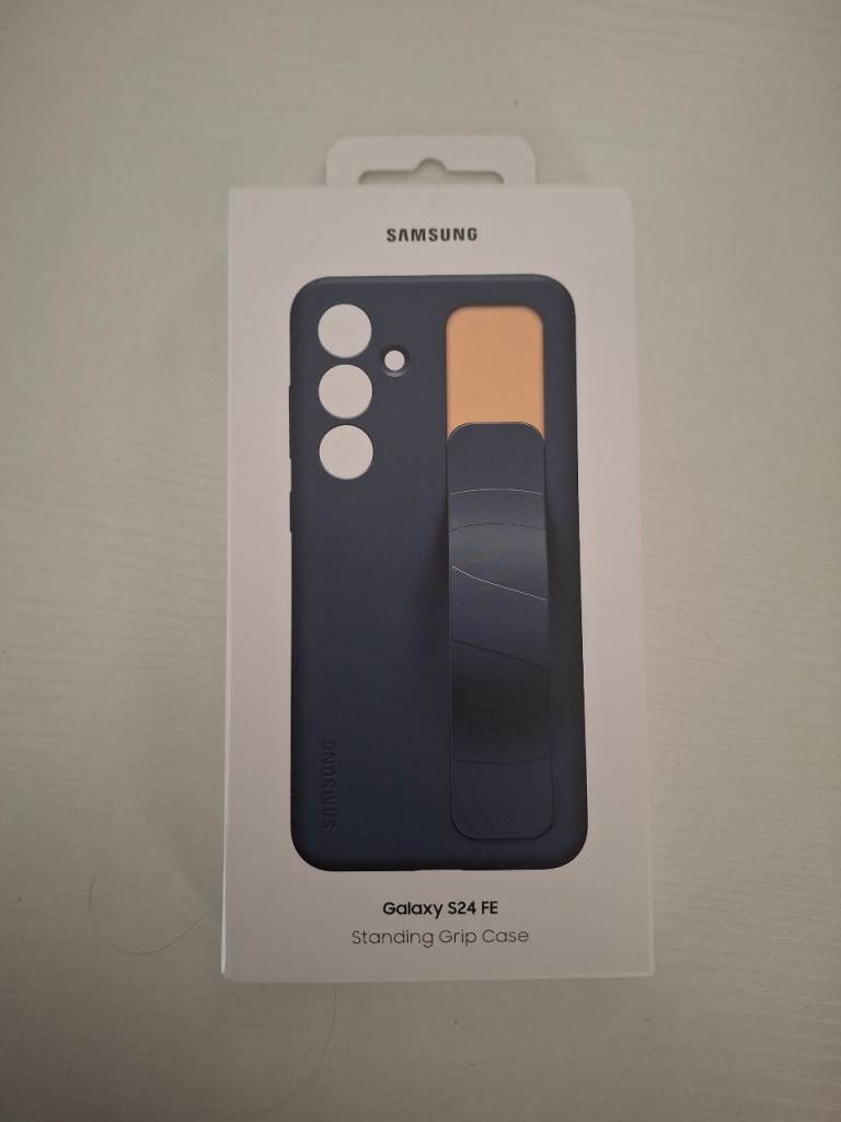 Original Samsung S24 FE Navy Blue Standing Grip Phone Case