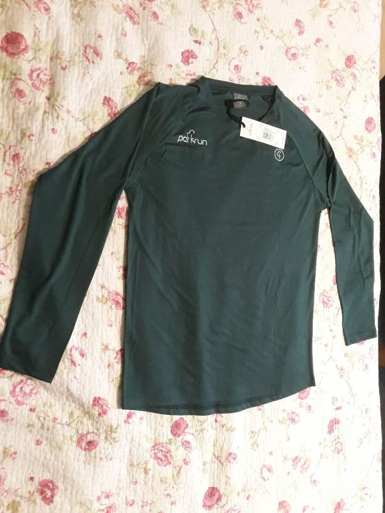 Parkrun Milestone Men's Volunteer Long Sleeve Shirt 250 - Green
