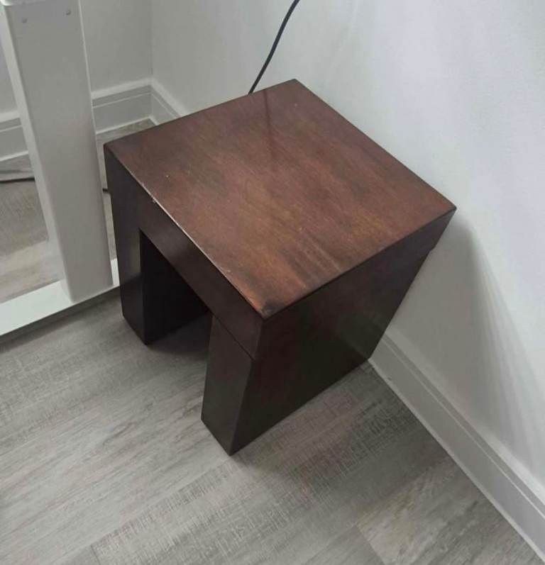 Small Solid Wood Side Table 