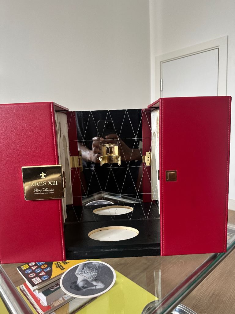 LOUIS XIII Brandy/Cognac Box AND Louis XIII Cognac Set of 2 Baccarat Crystal
