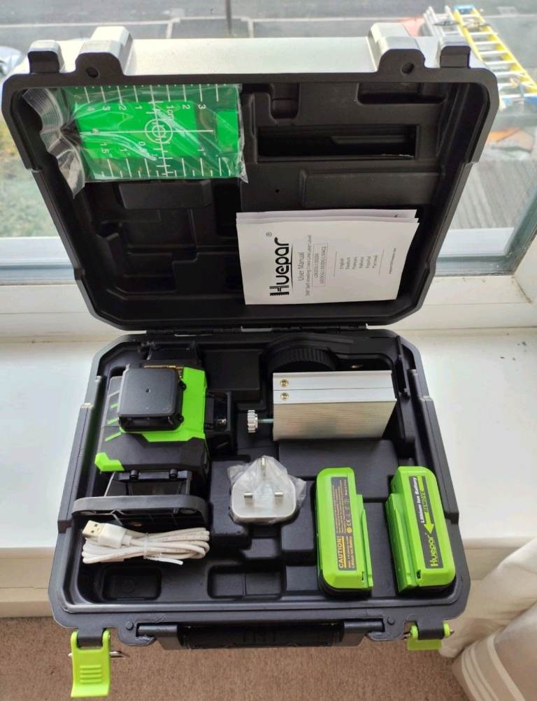 Huepar LS04CG 4D 360 16 line laser level brand new
