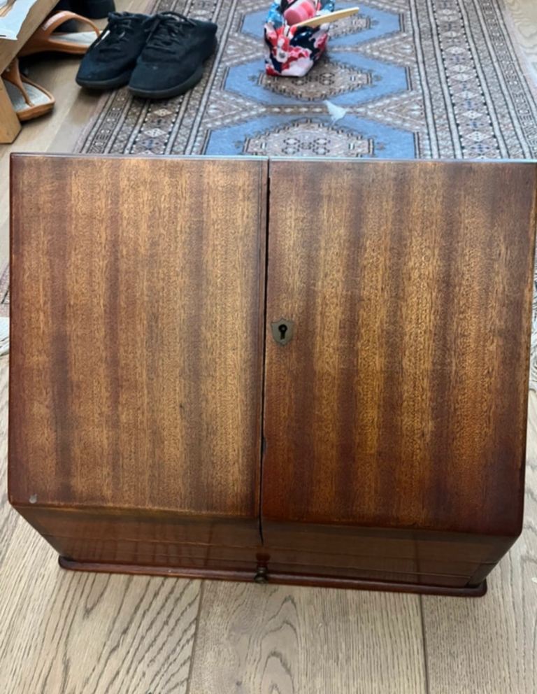 Vintage Wooden Storage Cabinet With Draw 