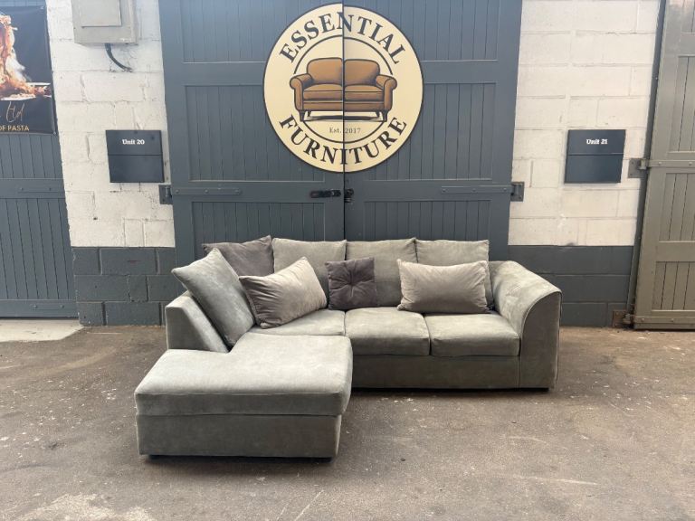 Modern grey L shape sofa, FREE DELIVERY 