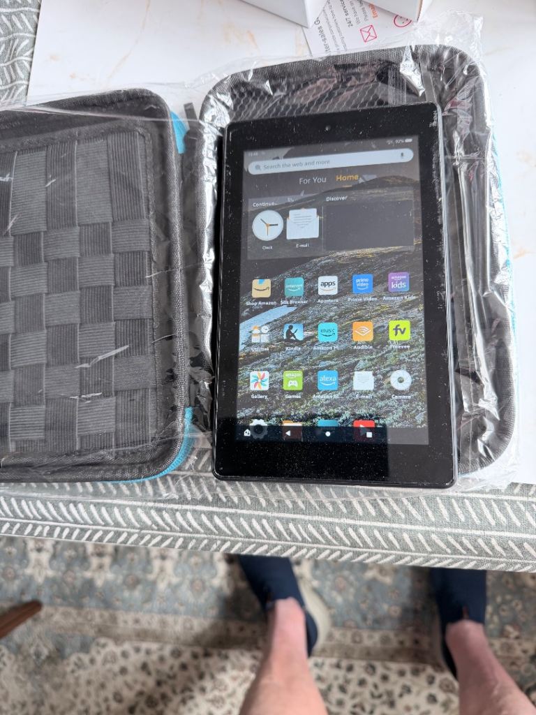 Amazon Fire Tablet with Case – Good Condition
