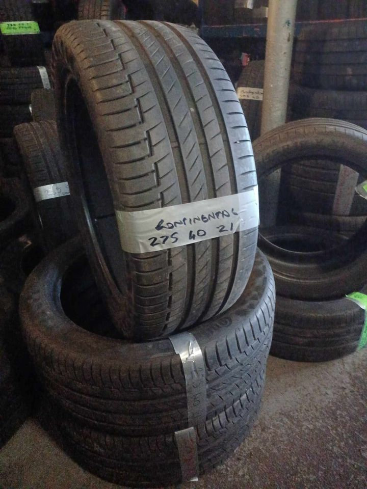275 40 21 Continential Like new 8mm tread Only £65 each fitted and balanced open 7 days