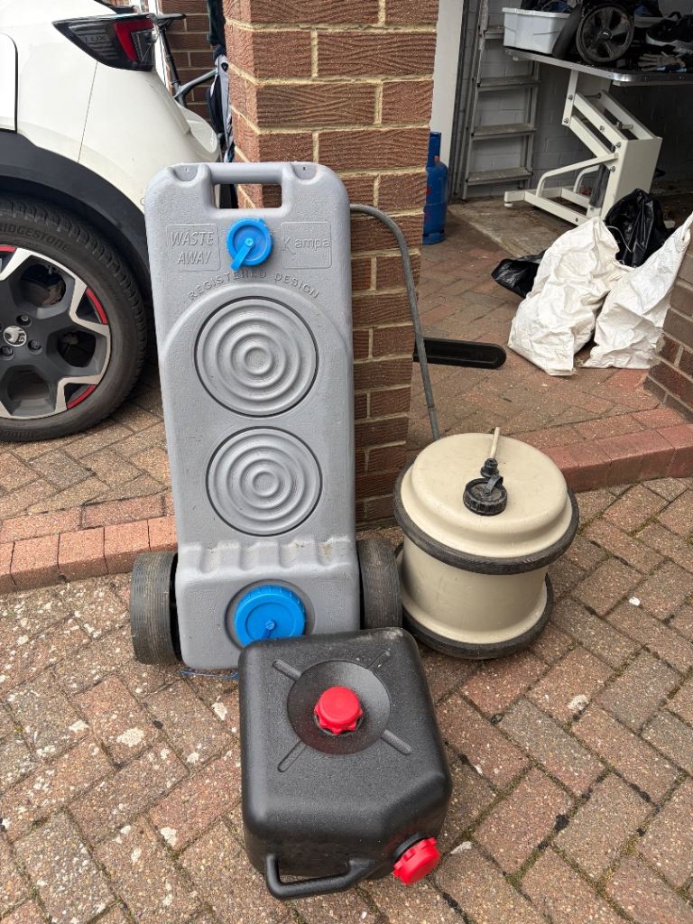 Aqua roll and waste containers 