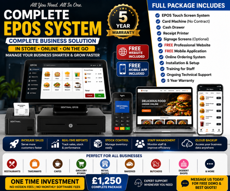 Complete EPOS Business Package | FREE Website & Mobile App | £1,250