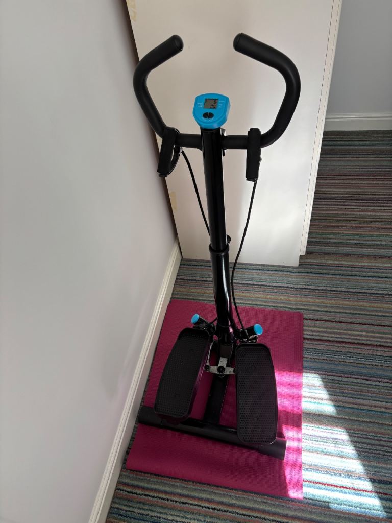 Twister leg stepper with arm bands