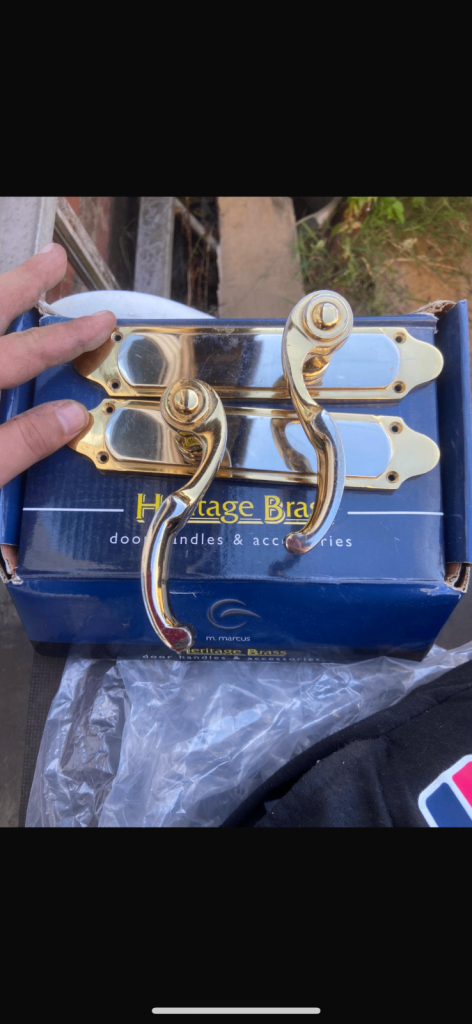 Heritage brass Verona leaver latch antique duel finish 24ct gold plated rrp £65