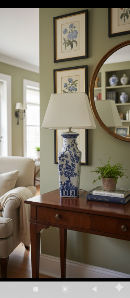 Designer India Jane lamp chinese style ceramic table/side table lamp/ hallway