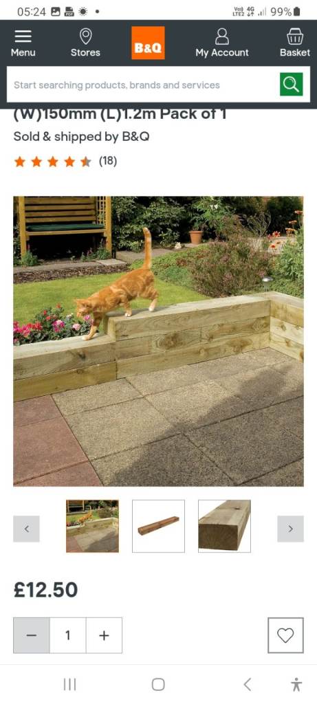 B&Q - NEW/UNUSED Garden Sleepers RRP £12.50 each (×10)