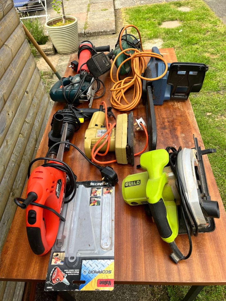 240v power tool assortment 
