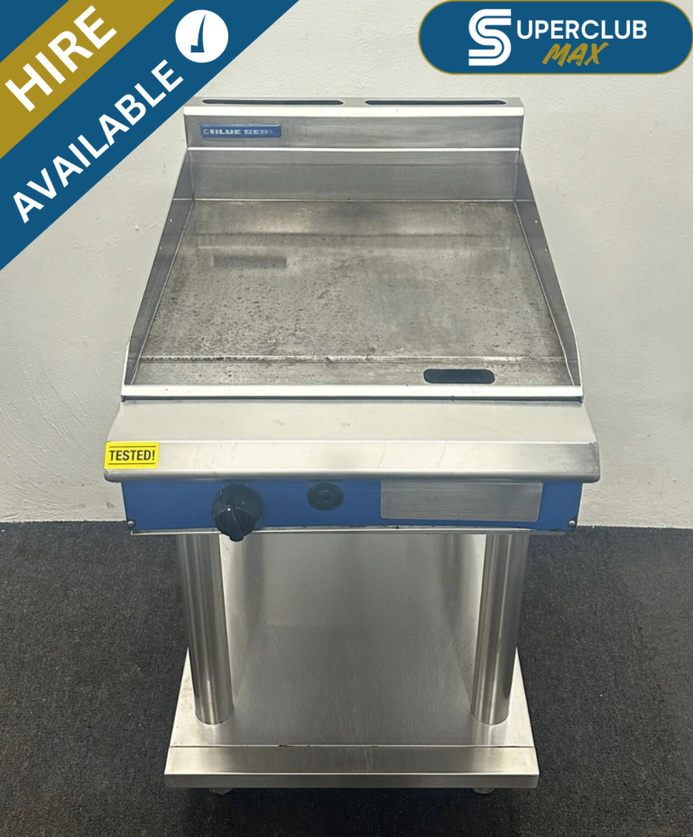 image for Geoff Rodgers Superclub MAX Hire: Used Blue Seal Evolution 600mm Griddle, On Stand – Natural Gas