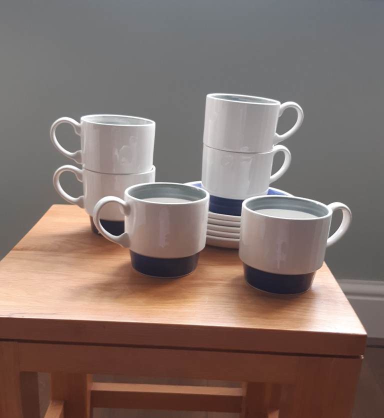 Blue and Grey Vintage Tea Set 