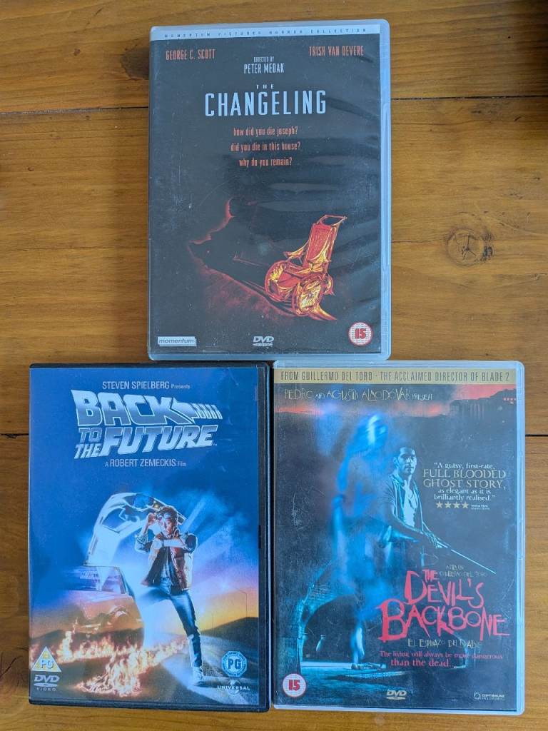 FREE DVDs the Devil's Backbone, Back to the future, the changeling.