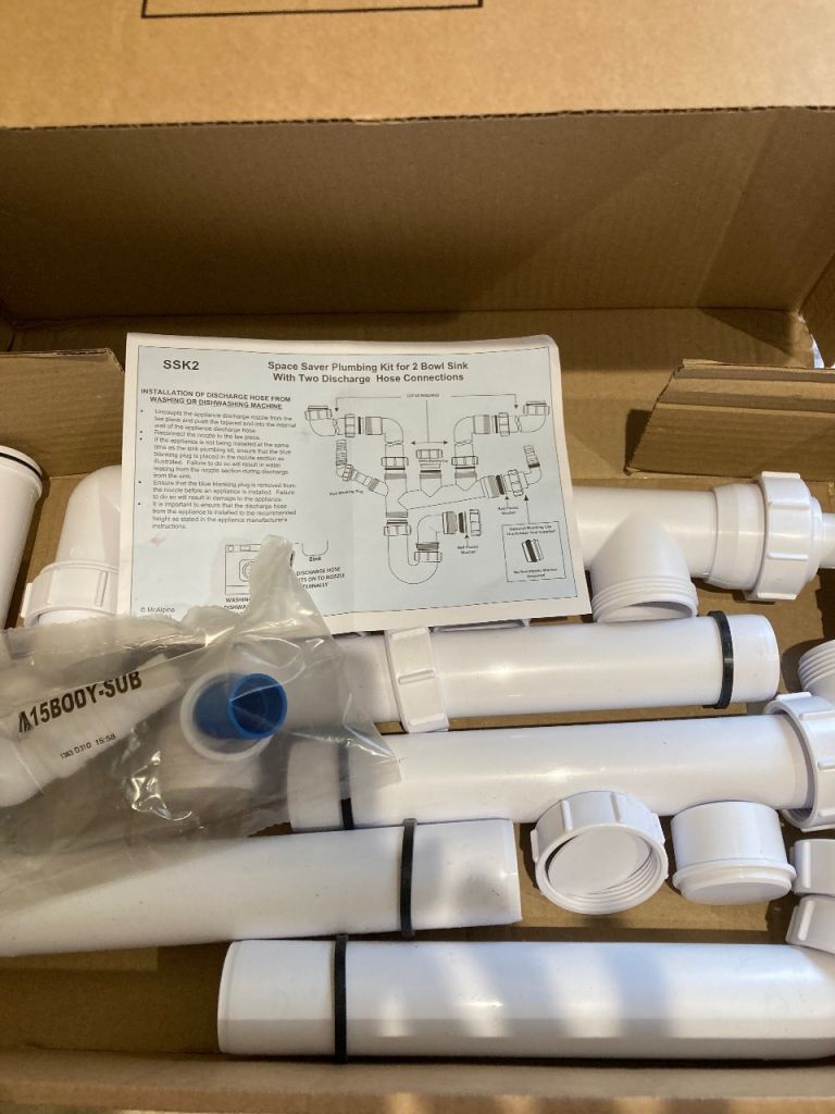 NEW.MacAlpine SSK2 Space Saver Plumbing Kit
