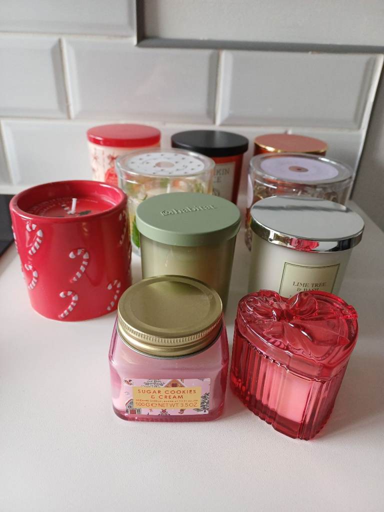Bundle of 10 scented candles