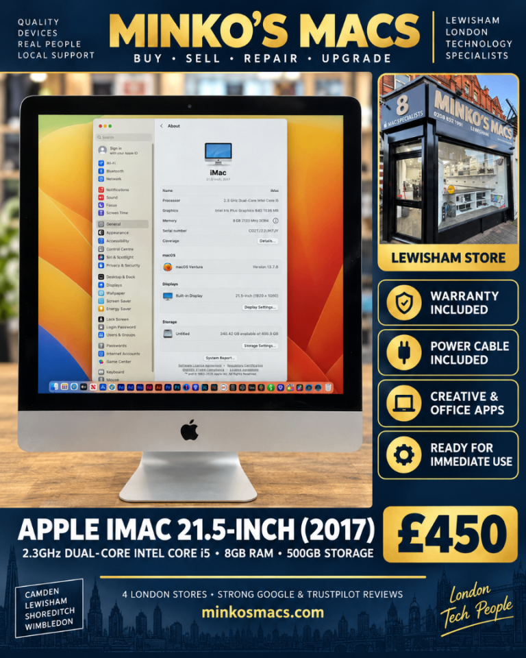 Apple iMac 21.5in 2017 i5 8GB 500GB Computer Creative Apps Warranty