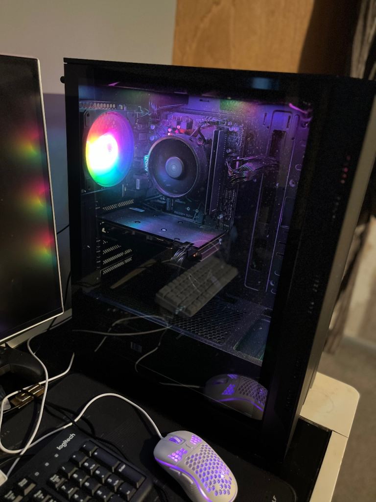 AWD-IT Charger Ryzen 5 4500 Six core, AMD Radeon RX 6600 8GB Desktop Gaming PC– Ready to Use