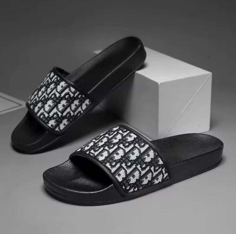 Dior designer print monogram slides 