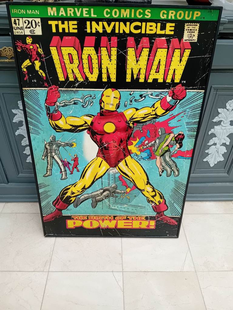 Invincible Iron Man Comic Book Cover Wall Art – Good Condition