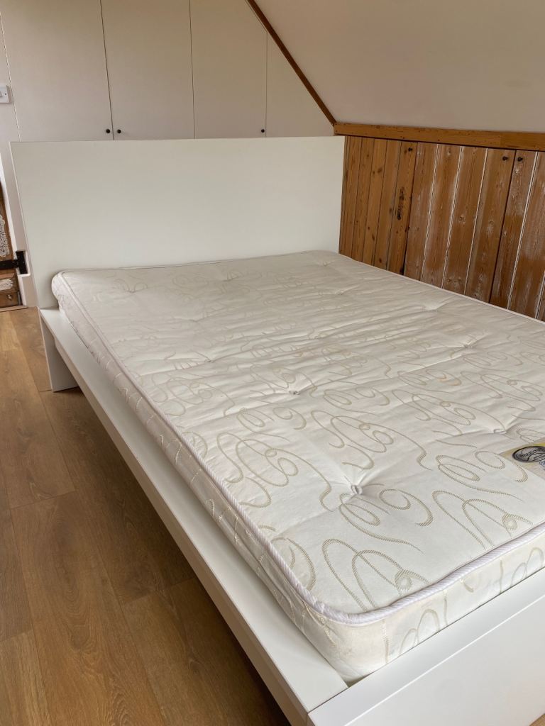 IKEA malm double bed white
