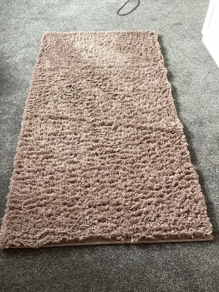 Dunelm Cosy teddy blush rug