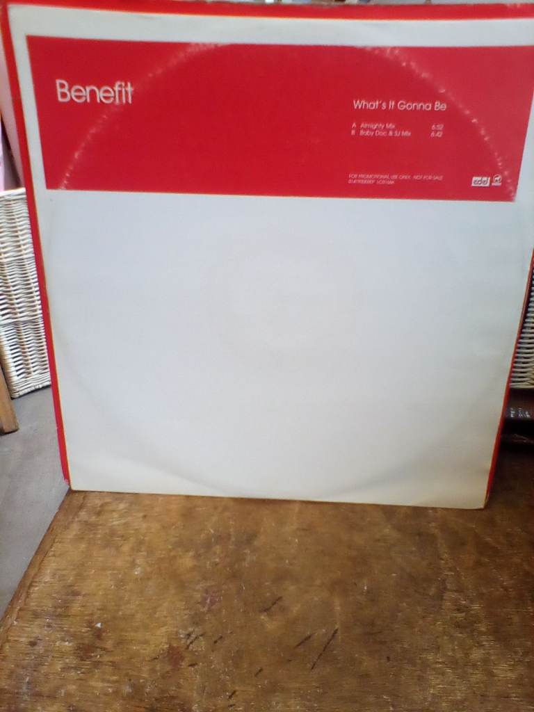 Benefit, What's It Gonna Be,. 12 inch vinyl EP,.