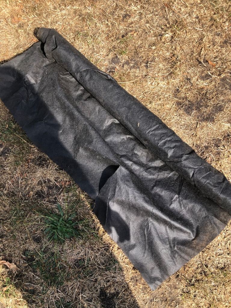 partial roll of Weed Control Fabric
