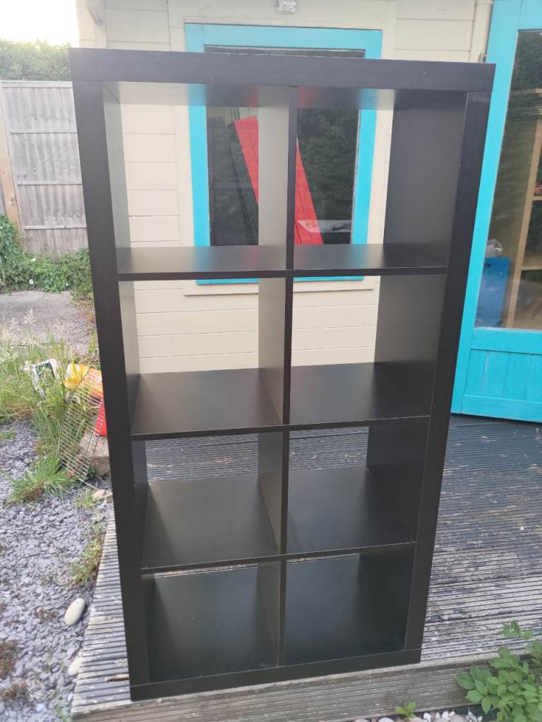 Ikea Kallax Expedit 4x2 (8 cubes) shelving unit (black brown)(III)