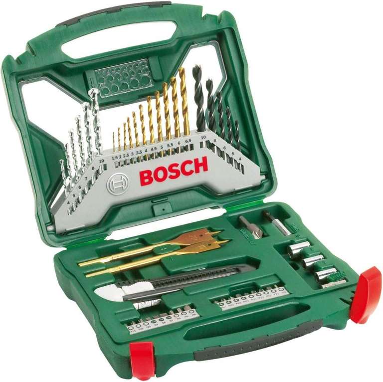 BOSCH X50TI 50 PIECE X-LINE TITANIUM DRILL and SCREWDRIVER BIT SET 50 PIECES BOX
