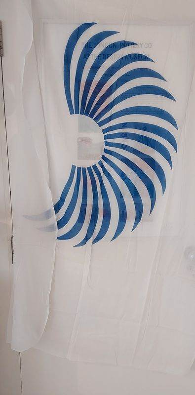 LONG NET CURTAIN WITH MOTIF