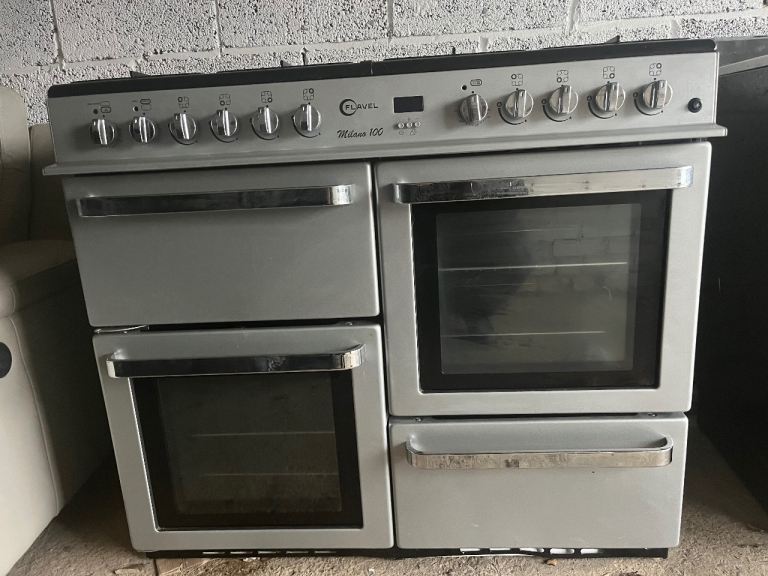 Flavel 8 burner dual fuel range cooker