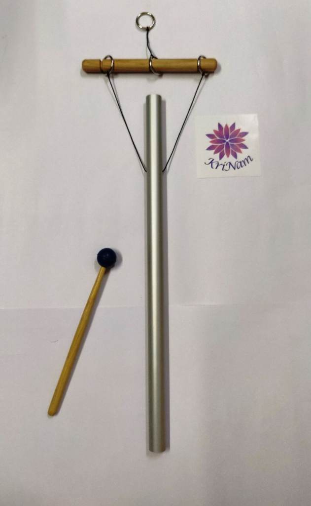 128 Hz Tuned Chime Pipe with Hand Stand & Mallet Sound Healing