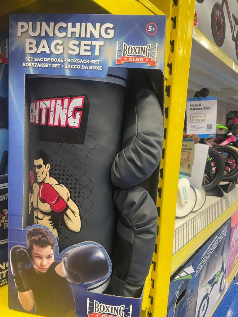 Boxing Club Punching Bag Set with Gloves – New in Box