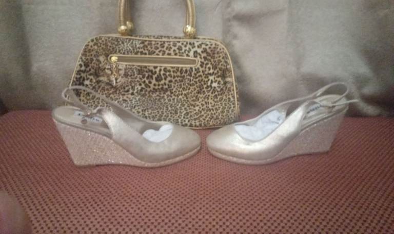 DUNE ESPADRILLES WEDGE SLINGBACK SHOES SIZE 4 NEW UNWORN WITH FREE BUTLER AND WILSON BAG IF WANTED 