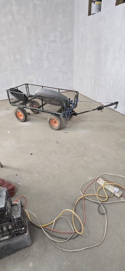 Sturdy Metal Mesh Garden Trolley 