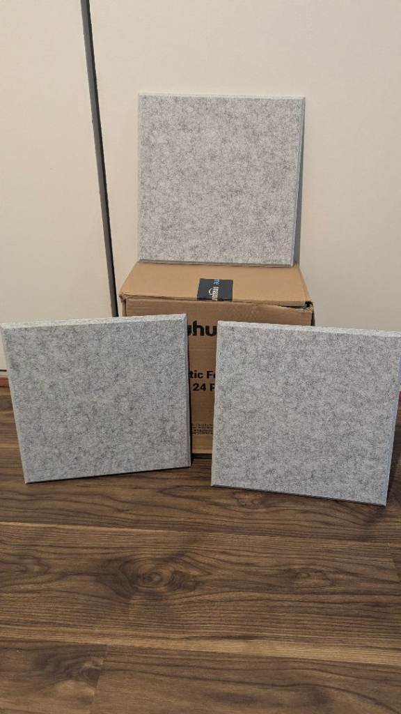 Grey acoustic panels